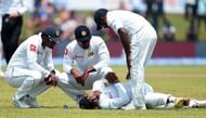 Sri Lanka suffered a huge blow as Gunaratne was ruled out of the Test with a broken thumb